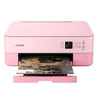佳能（Canon）照片打印机家用小型无线WiFi彩色喷墨多功能一体机 TS5380（粉红色）